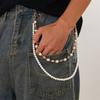 Popular Hipster Waist Chain with Flower Pearl Designs Waist Charm Street Pants Body Chain Trousers Chain Cool Accessory