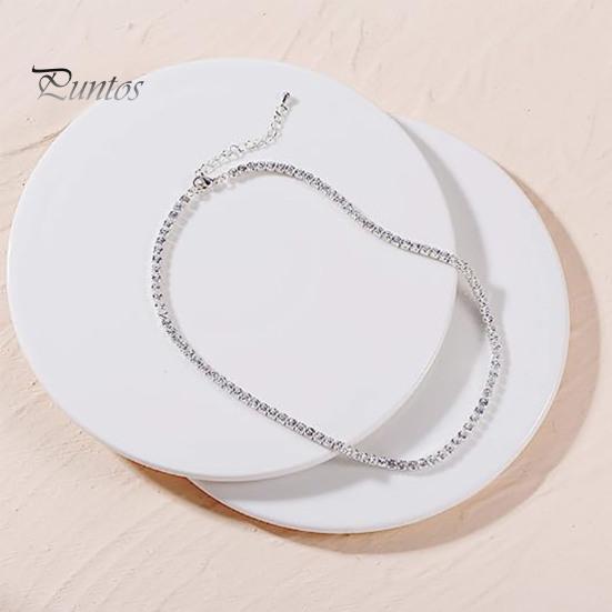 Женское элегантное колье-чокер со стразами, искрящееся регулируемое короткое ожерелье с кубическим цирконием, свадебные украшения, подарок