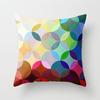 Новая современная минималистичная наволочка из полиэстеровой ткани, красочный абстрактный геометрический узор, бархат персиковой кожи, наволочка для подушки