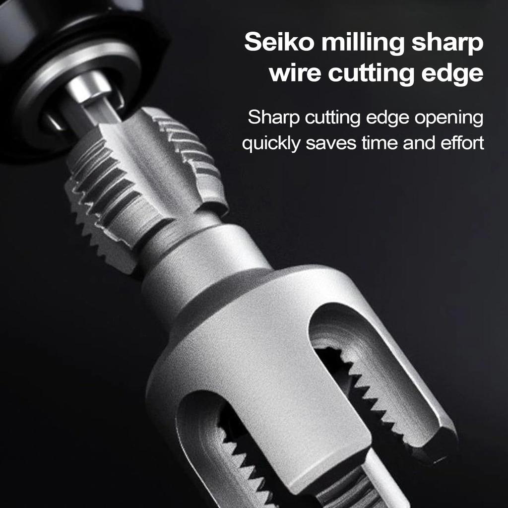 PVC Pipe Threader Kit 3/4 Pipe Threader External Cutter 1/2 & 3/4 Dies For garden Hose Electric Drill Metal Craft Home Repair