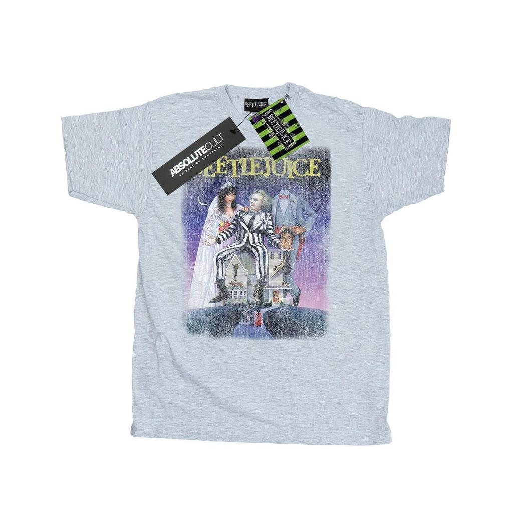 Beetlejuice Мужская футболка с потертым плакатом