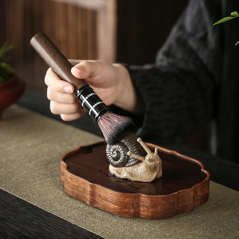 Ceramic Little Snail Tea Pets Ornament Mini Simulation Animal for Home Decor Table Flower Mimi Pet Zen Desk Handmade Decoration