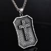Мужское ожерелье в стиле ретро с персонализированным крестом, властная подвеска из нержавеющей стали