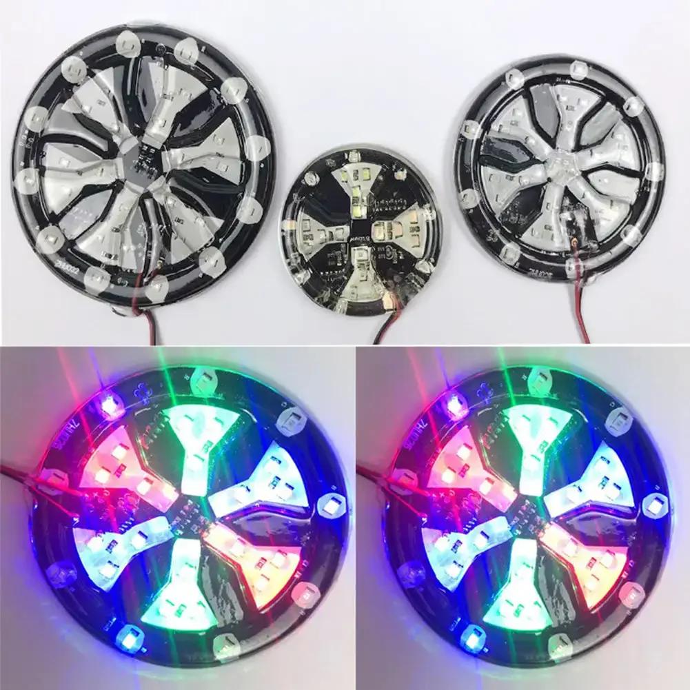 Colorful Atmosphere Lamp Motorcycle Car LED Strobe Light Flash Lamp Car Styling Modified Snowflake Lights Fire Wheel Lights