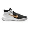 Nike Детские кроссовки Team Hustle D10 FlyEase GS Black White Metallic Gold Photon-Dust DD7303-002