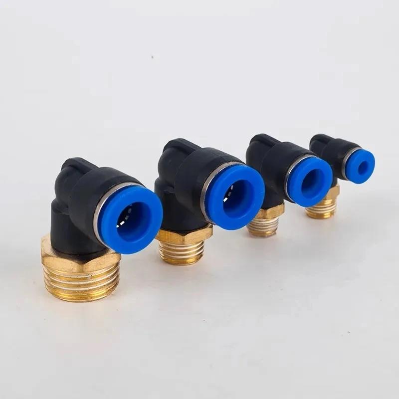 5Pcs PCF/SL/PB/PC/PL Connector 1/8" 1/4" 3/4" 1/2" Thread Water Air Hose Fitting 6/8/10/12mm Air Tube Pneumatic Fitting car Pressure Regulators 5