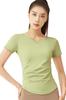 Short Sleeve Yoga with Round and Slimming and Stretchy for a Flattering Perfect for and DX026 Women's T-Shirt V-Neck, Hem, Vest.