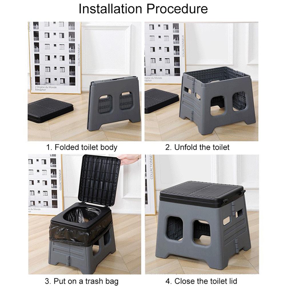 Складной походный туалет для кемпинга, многофункциональное сиденье для унитаза для кемпинга на случай чрезвычайных ситуаций