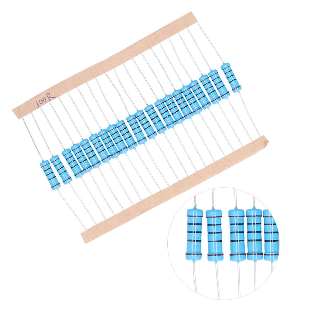 20 шт. Резисторы 100 Ом Металлопленочные 2 Вт Допуск 1% Сопротивление Электронные аксессуары