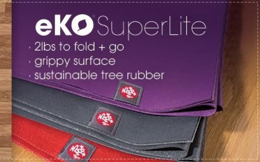 MANDUKA Yoga Mat Eco Super Light Mat Travel Mat Lightweight Midnight eKO SuperLite Mat Midnight Yoga Foldable Portable Travel Pilates 136013030