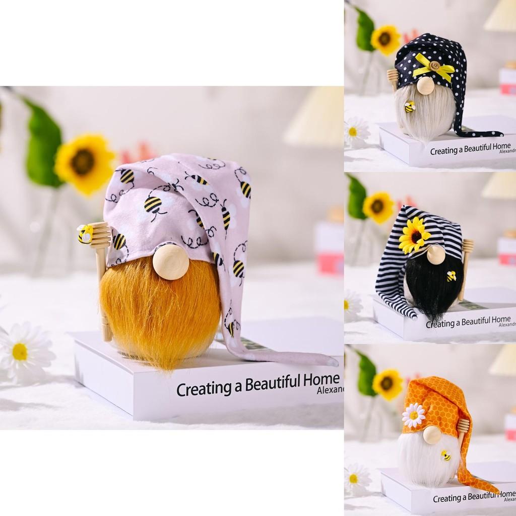 Восхитительная фигурка куклы без лица фестиваля пчел с жизнерадостными принтами маргариток и подсолнухов