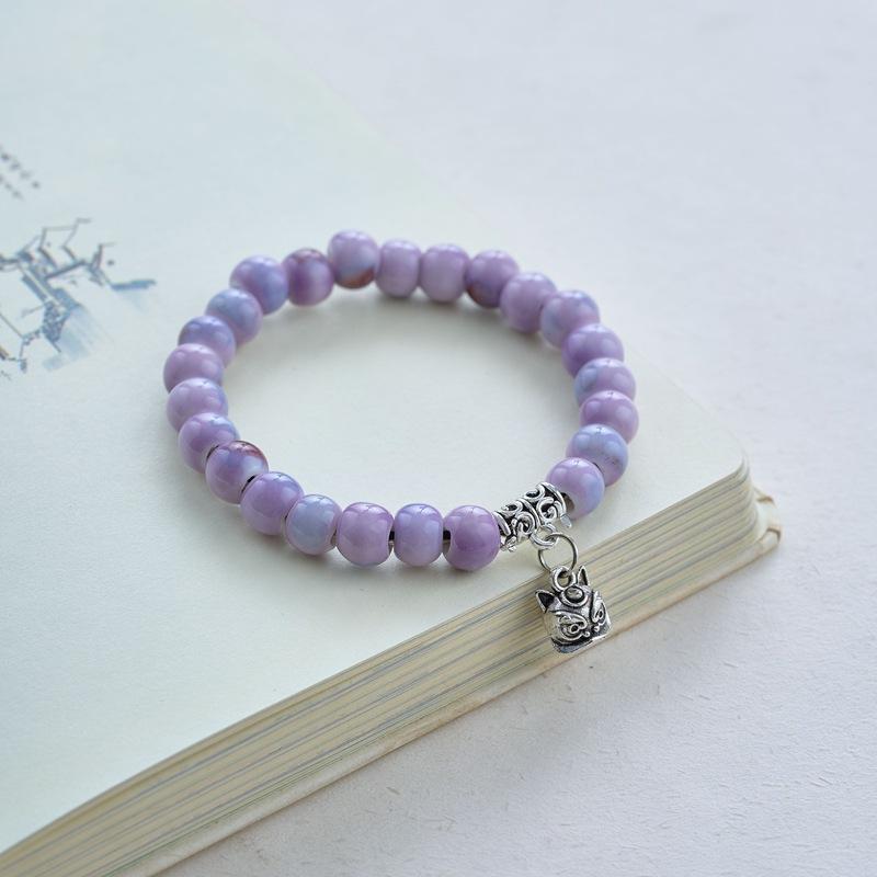 Керамический браслет ювелирные изделия модный цветочный глазурь бисерный браслет многоцветный повседневный богемный браслет