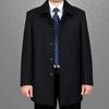 Men's Classic Wool Coat - Mid-Length, Thickened Cashmere for Autumn/Winter, Ideal for Middle-Aged & Elderly.
