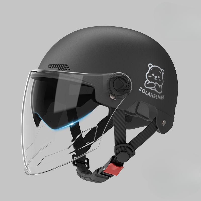 New National Standard Class A Electric Battery Car Helmet for Men and Women In Summer Double Mirror Sun Protection Half Helmet for Four Seasons