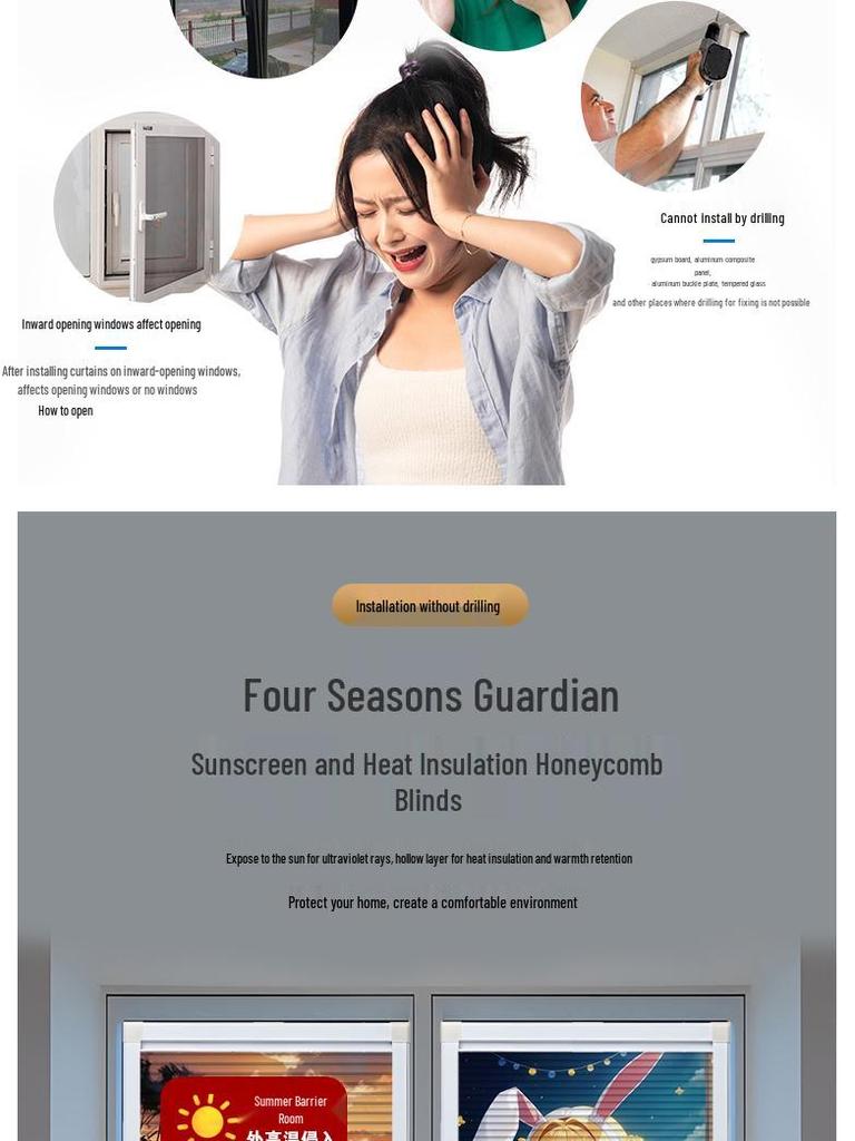 Venetian Honeycomb Blackout Blinds for Bathroom & Kitchen Windows