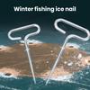 Outdoor Winter Fishing Ice Stake Nail Stable Simple Installation Portable Fishing Shelter Stake Nail Ice Anchors Drill Adapter