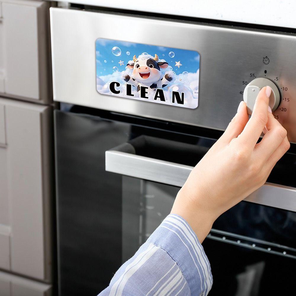 Non-Scratch Dishwasher Stickers Cartoon Animal Dishwasher Sticker Kitchen Use