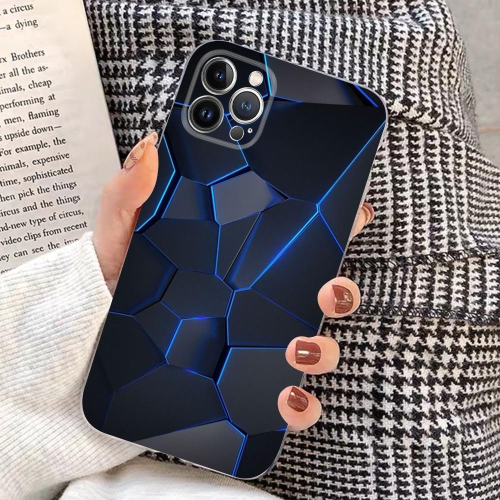 Роскошный геометрический стильный чехол для телефона для iPhone 15 14 11 12 13 Mini Pro XS Max Чехол 6 7 8 Plus X XR SE 2020 Funda Shell