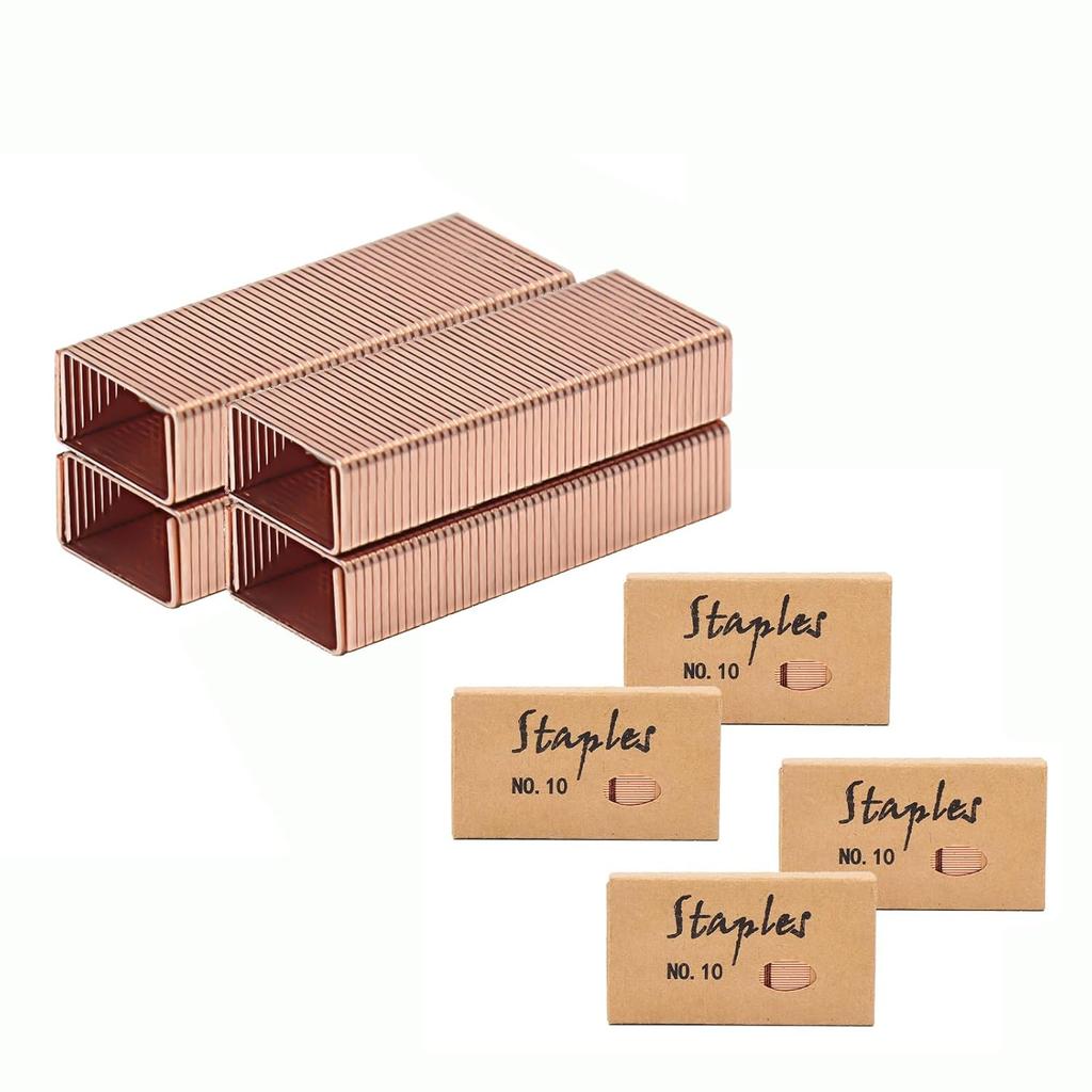 NatSumeBasics Colorful #10 Staples Colored Staple for Mini Stapler, 4000 Metallic No. 10 Staples, Smaller Than Standard Staple (Assorted)