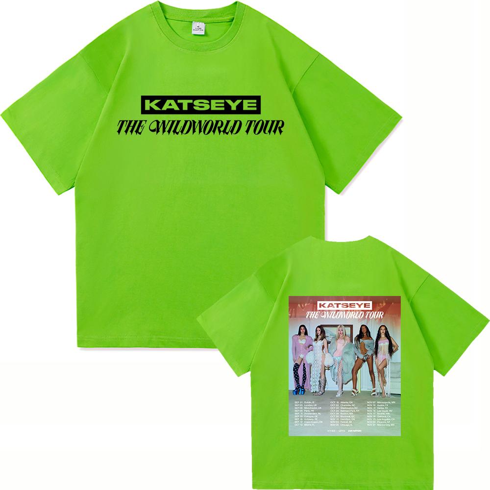 KATSEYE THE WILDWORLD TOUR 2026 T Shirt Fashion Men/women Clothing Harajuku Clothes Vintage Cotton TShirts for Lovers Gifts