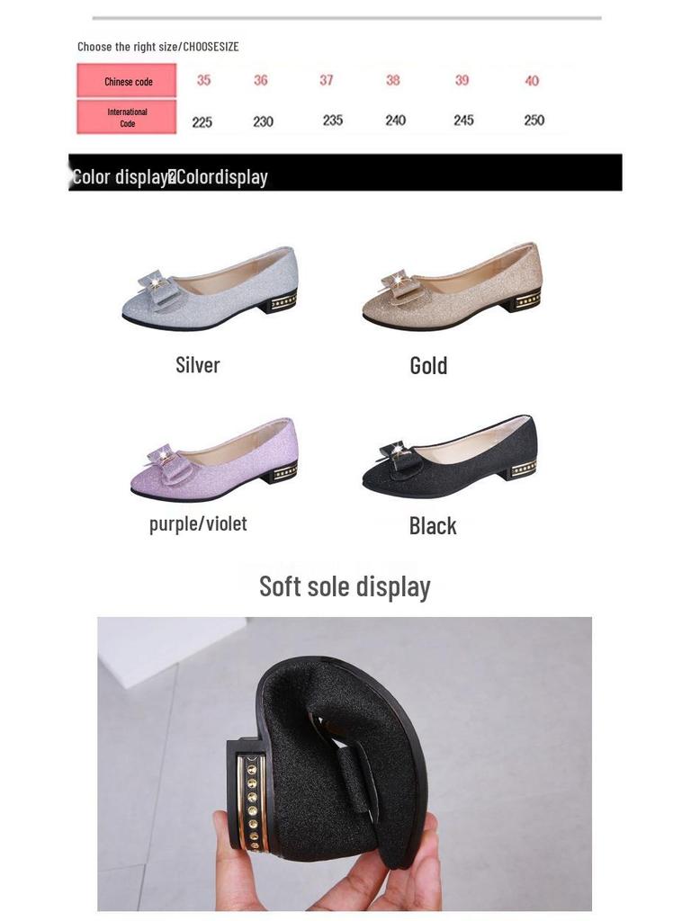 Женские летние замшевые туфли с бантом на низком каблуке и стразами для повседневной носки