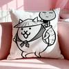 Game TThe Battle Cats Cushion Cover Breathable Linen Pillowcase Summer Odorless EcoFriendly Invisible Zipper Washable