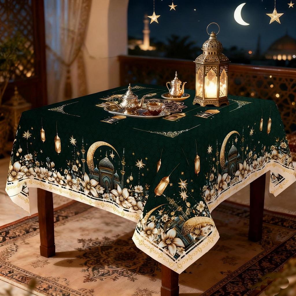 Скатерть для стола «Мистическая луна» - Этнический принт для обеда, вечеринки и дома, Праздничная скатерть, Устойчивая к смятию