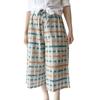 Suzumen Summer Gaucho Gaucho Japanese Retro Made in Takashima Chijimi 6391 Pattern Size Women's Pants, 3/4 Length, Stylish, Style, Pattern, Style,