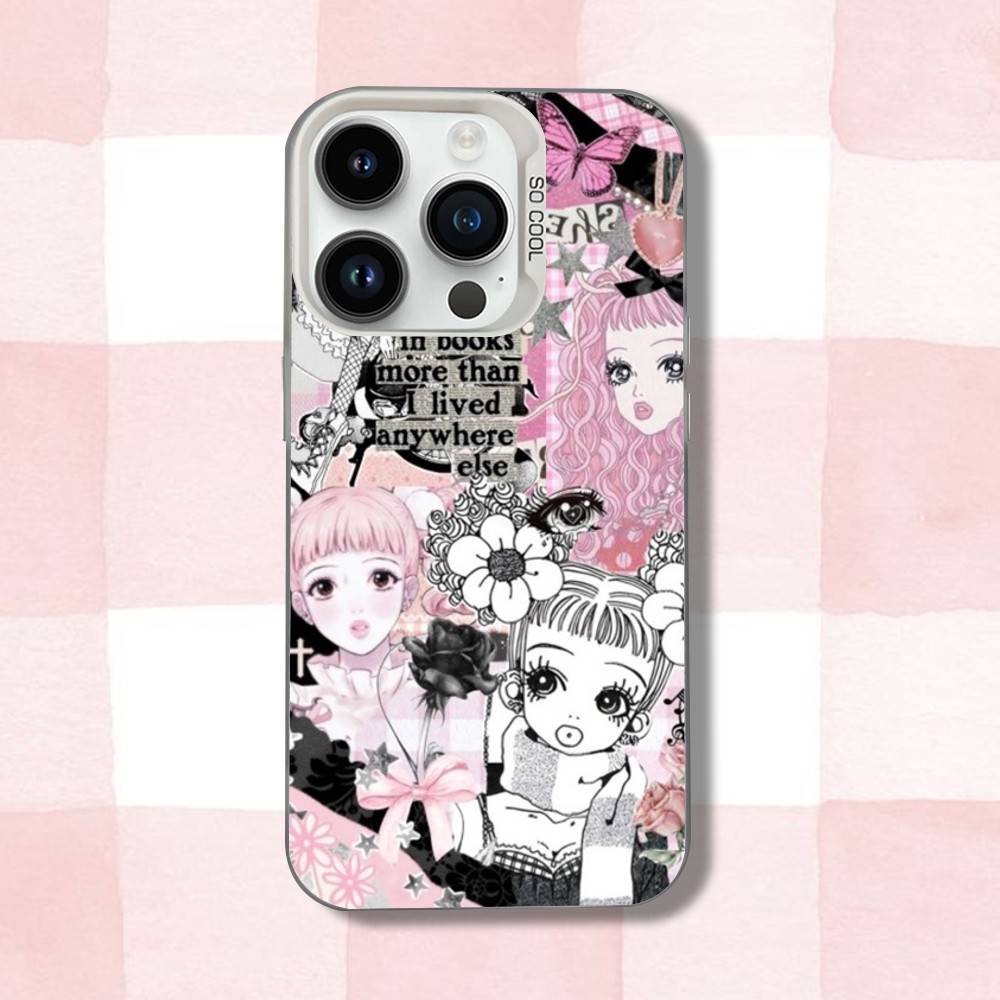 Чехол для телефона с изображением аниме P-Paradise-es K-Kiss для iPhone 16,15,14,13,12,11,Pro,XS,Max,Plus,Mini,SE, Белый, Конфетный, Матовый, Ударопрочный