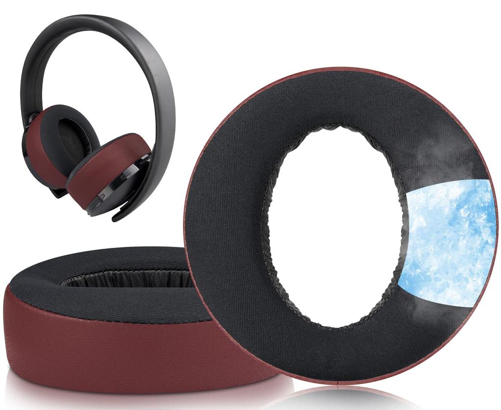 SOULWIT Охлаждающая гелевая подушка для ушей для беспроводной игровой гарнитуры Sony Gold Playstation PS4, амбушюры, модель 2018 года, сменная подушка, подушка для головы, охлаждающая