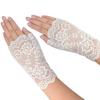 Перчатки с защитой от УФ-излучения Перчатки без пальцев Кружевные перчатки с цветами Перчатки с половиной пальца Женские варежки