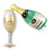 2pcs Large Foil Champagne Balloons Wedding Anniversary Wine Bottle And Ball Cup