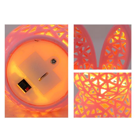 3D Printed Rabbit Lamp Hollow Bunny Night Light for Kid's Room Bedroom Nursery Easter Party Table