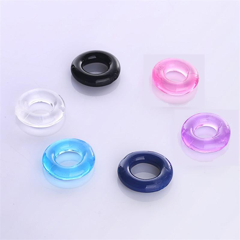 5PCS Silicone Penis Attachments Cock Ring Male Ejaculation Delay Chastity Device Penis Enlargement Cockring Sex Toys for Men