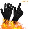 BBQ Oven Gloves High Temperature Resistance Barbecue Mitts 800 Degrees Fireproof Anti Heat Insulation Microwave Glove for Baking