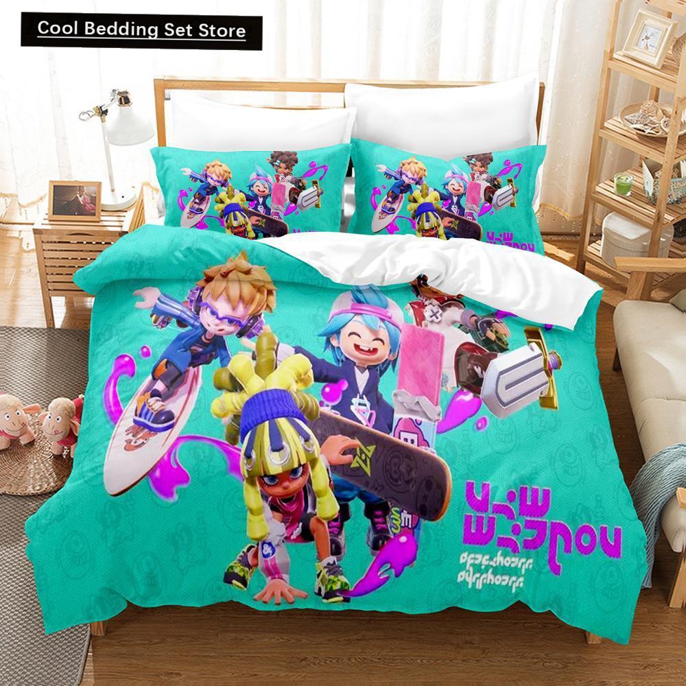 Комплект постельного белья Game Ninjala Single Twin Full Queen King Size Bed Set Adult Kids Bedroom Duvet Cover Sets 3D Print Kawaii Kids Camas