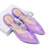 Fashion FHC 2025 New Women Crystal Slippers,Transparent Slides,Close Pointy Toe Summer Shoes,Casual Shoes,Black,Purple,Red,Dropship