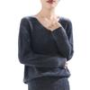 Осень и Зима Новый Шерстяной Вытягивающийся Вязаный Свободный Свитер Топ С Вязаной Свитером Базовый Рубашка Повседневный