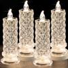 Crystal Candles LED Light Transparent Flameless Battery Power Lantern Night Lamp Wedding Party Birthday Xmas Halloween Decor