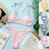 Women Diamond Decoration Bikini Set Push Up Swimsuit Beachwear Padded Swimwear