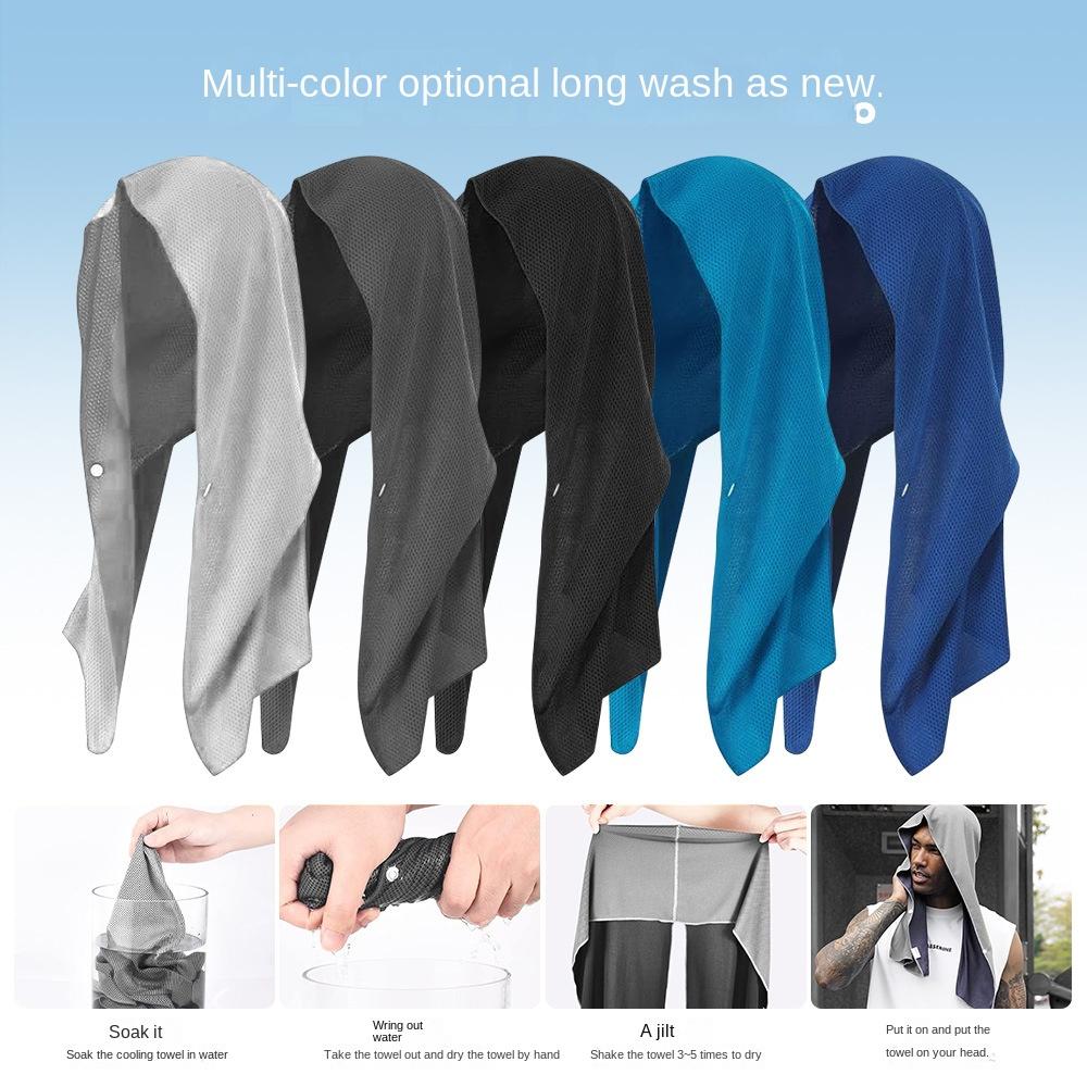 Customized Neck Face Sun Protection Instant Cooling Quick-Dry Polyester Sports Cooling Towel for Hot Weather Soft Breathable Use