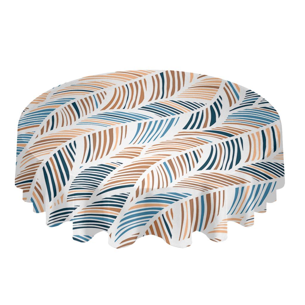 Summer Beach Texture Abstract Round Tablecloth Waterproof Table Cover For Wedding Party Decoration Dining Table Cover