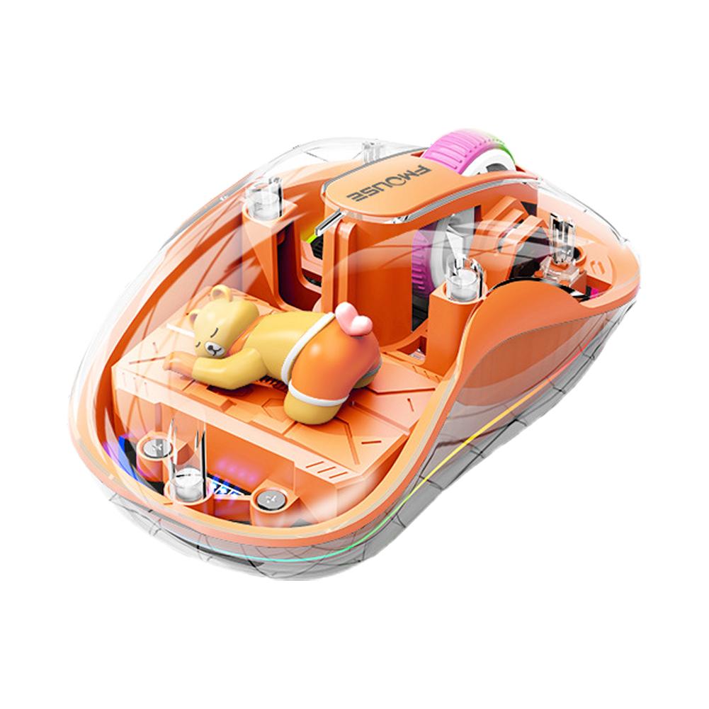 Высококлассная перезаряжаемая мышь Милая кукла 3 режима Беспроводная мышь с индикатором питания Для планшетов Ноутбука iPad Детский подарок Аксессуары