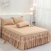 2024 New Luxury Lace Bed Skirt Mattress Cover 3PCS Bed Sheet With 2 Pillowcases Bedspread Fitted Sheet Bedding Set