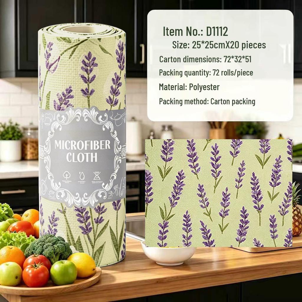 Hand-Tearable, Multi-Functional Kitchen Cleaning Rag: Strong Absorption, Lint-Free, Thick, Disposable.