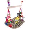 Boredom Bite Resistant Hanging Bird Toy Parrot Climbing Net Pet Hammock Bird Perch Parrot Swing Toy