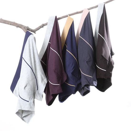 Men Boxer Underwear Mid-rise Breathable Smooth Wiring Perfect Fit Shorts Panties Patchwork