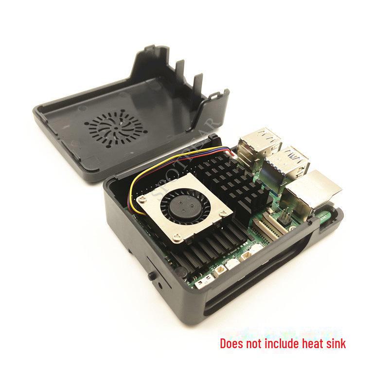 Корпус из АБС-пластика для Raspberry Pi 5 с совместимостью с радиаторным вентилятором