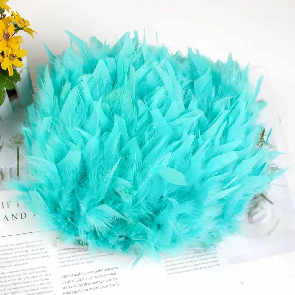 Feather White Turkey Feathers Trim 10-15cm/4-6inch Natural Feather Ribbon for Sewing Clothing Fringe Plumes Wedding Decoration