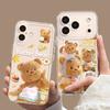 Чехол для телефона Butter Bear Apple 17, 17 Pro, прозрачный, 17 Pro Max, мультяшный, 16, полный охват, TPU, ударопрочный, мягкий чехол